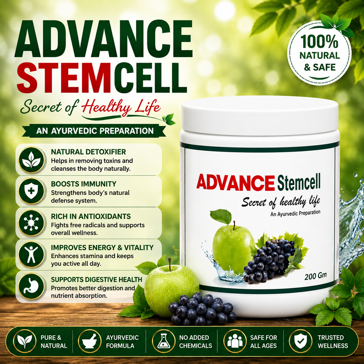 Adv. Stem Cell Powder - Caduceus wellness product